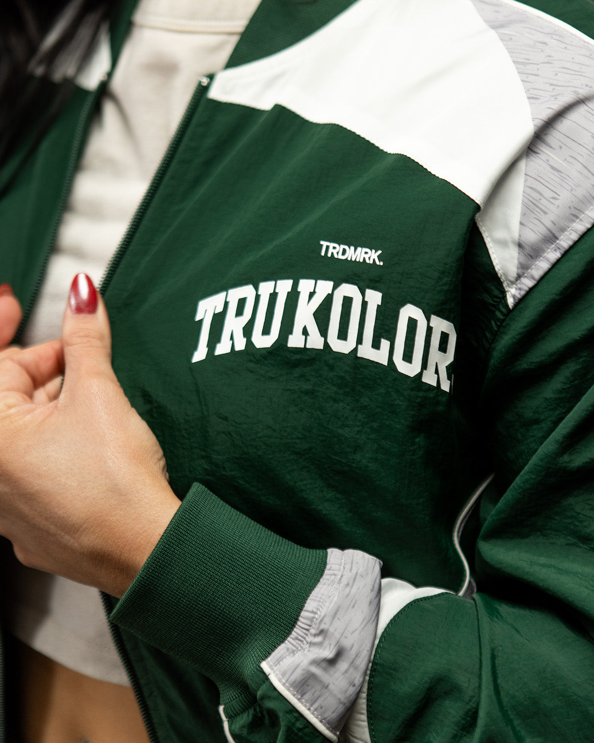 Hunter Green Varsity Track Suit Jacket