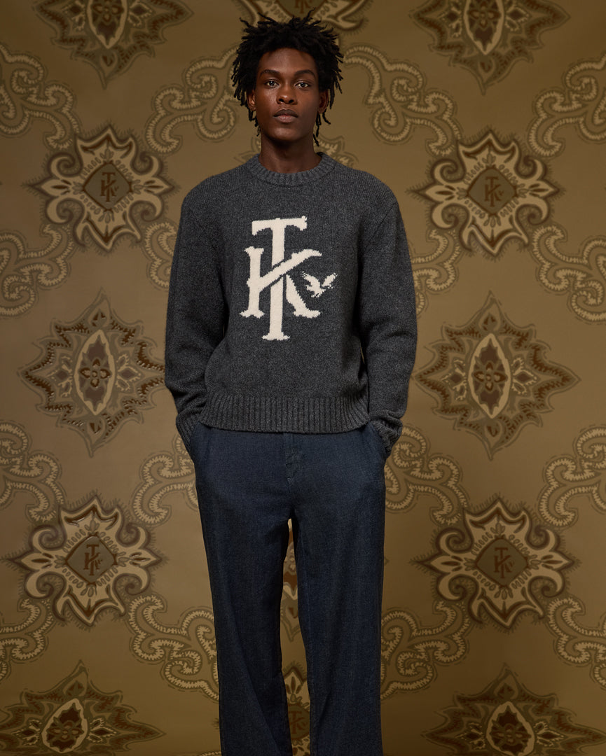 AE x Tru Kolors Wool-Cashmere Crew Neck Sweater