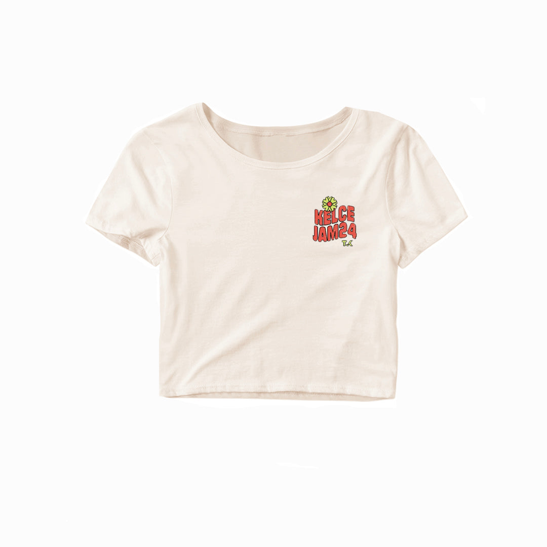 TK x Kelce Jam Warp Crop Collab Tee (Ivory)